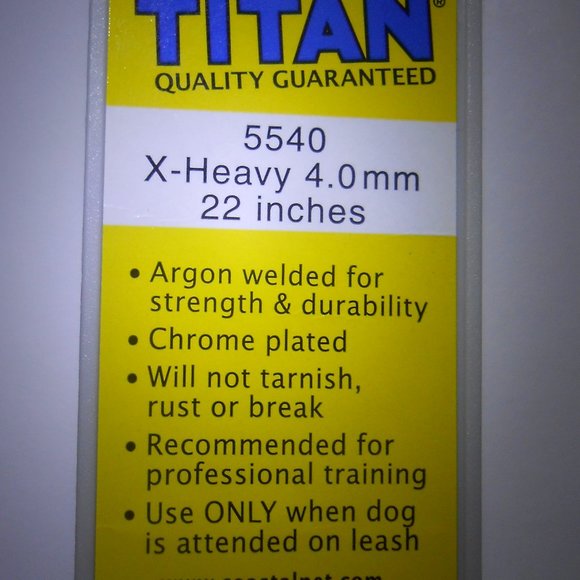 NWT Titan Heavy 22 Inch Dog Choker Collar - Picture 4 of 5